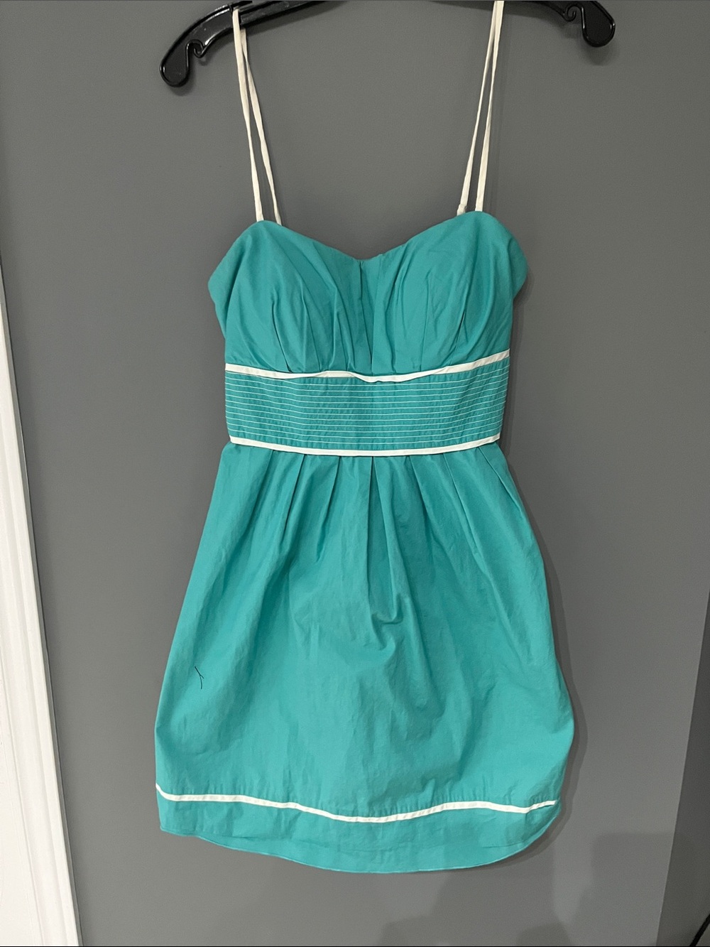 3/$30 Teal Spaghetti-Strap Fit & retro Flare Dress